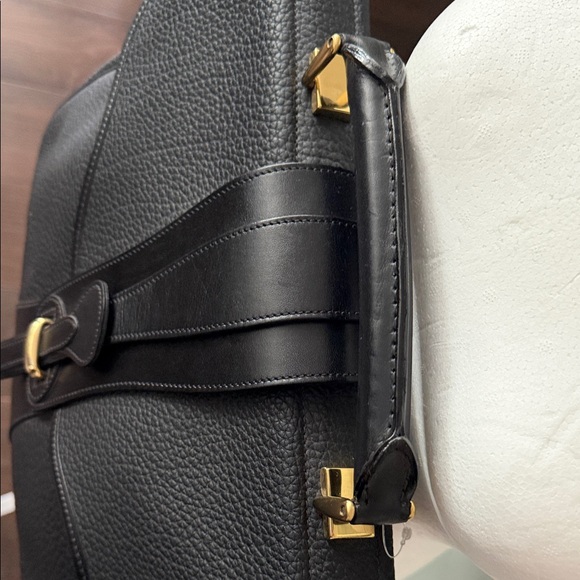 Dooney & Bourke Black Leather Shoulder Bag with Gold Hardware - Picture 3 of 16